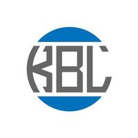 diseño de logotipo de letra kbl sobre fondo blanco. concepto de logotipo de círculo de iniciales creativas de kbl. diseño de letras kbl. vector