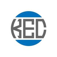 KEC letter logo design on white background. KEC creative initials circle logo concept. KEC letter design. vector