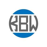diseño de logotipo de letra kbw sobre fondo blanco. concepto de logotipo de círculo de iniciales creativas de kbw. diseño de letra kbw. vector