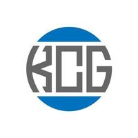 diseño de logotipo de letra kcg sobre fondo blanco. concepto de logotipo de círculo de iniciales creativas kcg. diseño de letras kcg. vector