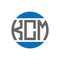 KCM letter logo design on white background. KCM creative initials circle logo concept. KCM letter design. vector
