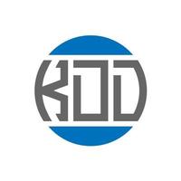 diseño de logotipo de letra kdd sobre fondo blanco. concepto de logotipo de círculo de iniciales creativas kdd. diseño de letras kdd. vector