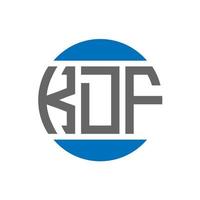 diseño de logotipo de letra kdf sobre fondo blanco. concepto de logotipo de círculo de iniciales creativas kdf. diseño de letras kdf. vector