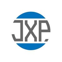 JXP letter logo design on white background. JXP creative initials circle logo concept. JXP letter design. vector