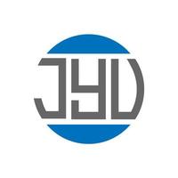 JYU letter logo design on white background. JYU creative initials circle logo concept. JYU letter design. vector