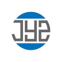 JYZ letter logo design on white background. JYZ creative initials circle logo concept. JYZ letter design. vector