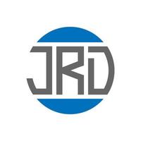 JRD letter logo design on white background. JRD creative initials circle logo concept. JRD letter design. vector