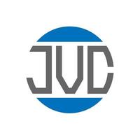 diseño de logotipo de letra jvc sobre fondo blanco. Concepto de logotipo de círculo de iniciales creativas de jvc. diseño de letras jvc. vector