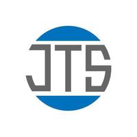 JTS letter logo design on white background. JTS creative initials circle logo concept. JTS letter design. vector