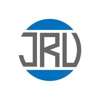 diseño de logotipo de letra jru sobre fondo blanco. concepto de logotipo de círculo de iniciales creativas jru. diseño de letras jru. vector