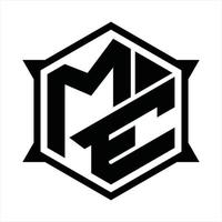 ME Logo monogram design template vector