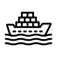 Cargo Ship Icon Design vector