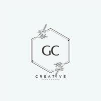 GC Beauty vector initial logo art, handwriting logo of initial signature, wedding, fashion, jewerly, boutique, floral and botanical with creative template for any company or business.
