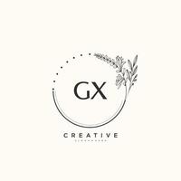 GX Beauty vector initial logo art, handwriting logo of initial signature, wedding, fashion, jewerly, boutique, floral and botanical with creative template for any company or business.