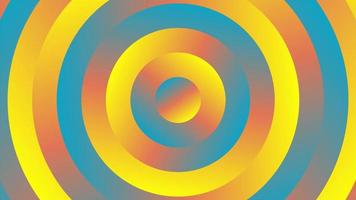 Abstract colorful circle rotating background.Looped creative round background video