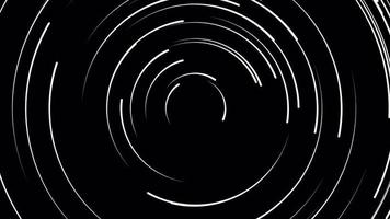 Black and white concentric line circle background effect.Lines Orbit Stream video