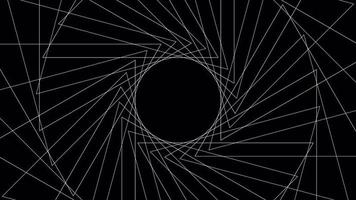 Abstract lines pattern texture motion background. Geometric grid rotating video
