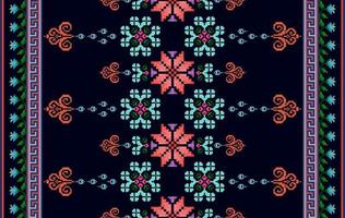 Ikat ethnic seamless pattern decoration design. Aztec fabric carpet boho mandalas textile wallpaper. Tribal native motif ornaments African American folk traditional embroidery vector