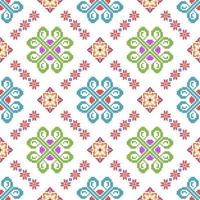 diseño de decoración de patrones sin fisuras étnicos ikat. alfombra de tela azteca boho mandalas papel tapiz textil. adornos de motivos nativos tribales vector de bordado tradicional afroamericano