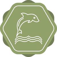 Dolphin Line Icon vector