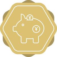 Piggy Bank Line Icon vector