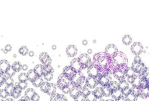 Light Pink, Blue vector background with bubbles.