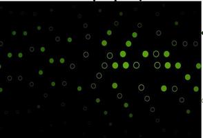 Dark Green vector texture with disks.