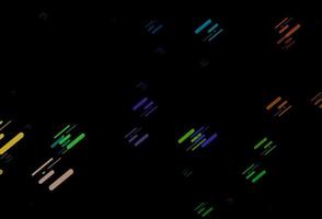 Dark Multicolor, Rainbow vector texture with colorful lines.