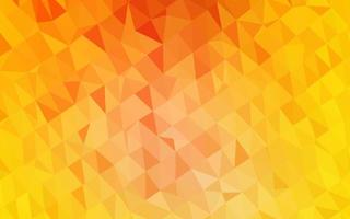 Light Yellow, Orange vector polygon abstract background.