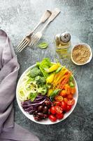 Assorted vegetables rainbow salad photo
