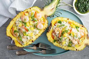 Pineapple shrimp rice photo