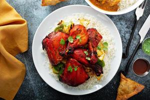 Whole tandoori chicken photo