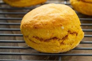 Sweet potato buttermilk biscuits homemade for breakfast photo