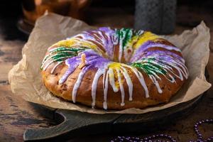 pastel de rey para mardi gras foto