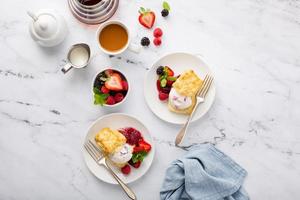 Shortcake ice cream sandwiches with fresh berries photo