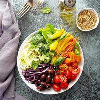 Assorted vegetables rainbow salad photo