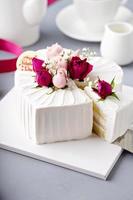 Valentines Day cake with cream photo