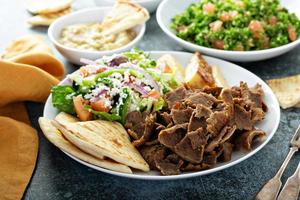 Mediterranean food on the table photo