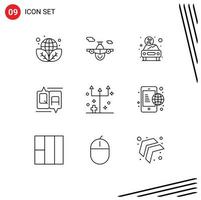 9 Thematic Vector Outlines and Editable Symbols of eve education car comment rent Editable Vector Design Elements