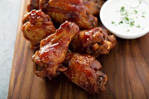 Barbeque chicken wings photo