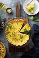 quiche lorraine con jamon y queso foto