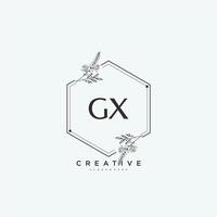 GX Beauty vector initial logo art, handwriting logo of initial signature, wedding, fashion, jewerly, boutique, floral and botanical with creative template for any company or business.