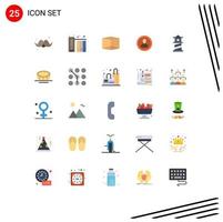 Modern Set of 25 Flat Colors Pictograph of user person history man business Editable Vector Design Elements