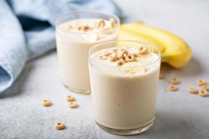 Healthy banana smoothie photo