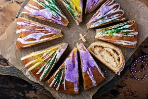 pastel de rey para mardi gras foto
