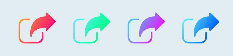 Share solid icon in gradient colors. Link signs vector illustration.