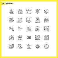 25 Creative Icons Modern Signs and Symbols of clean network folder internet connect Editable Vector Design Elements