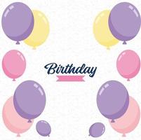 Happy Birthday To you Balloon background for party holiday birthday promotion card poster vector