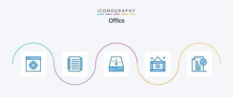 Office Blue 5 Icon Pack Including approved. office. archive. diploma. business vector