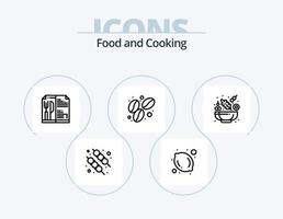 paquete de iconos de línea de alimentos 5 diseño de iconos. . . nachos comida. sale de vector